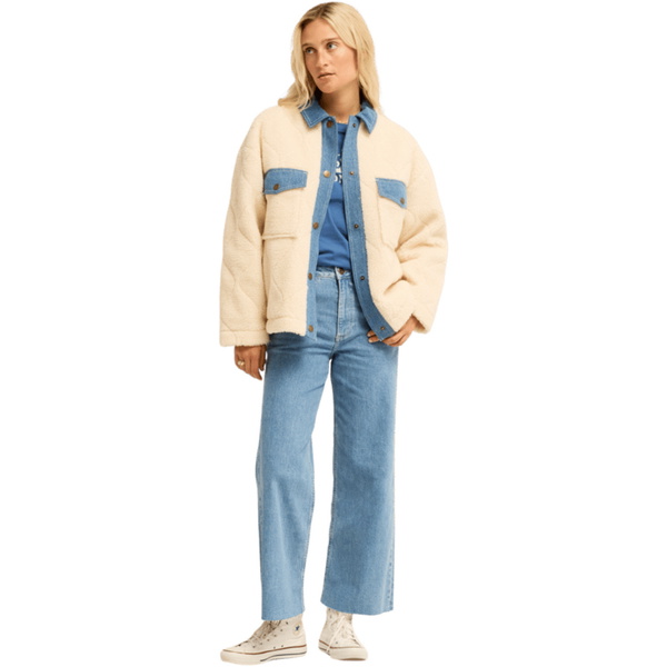 2026 Billabong Womens Stay Golden Jacket EBJJK00187 - White Cap